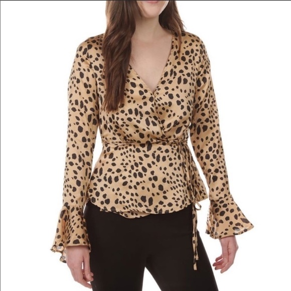 Hyfve cheetah wrap blouse - Picture 1 of 5